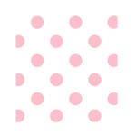 Polka Dots - Pink on White Greeting Card 4.5  x 6 