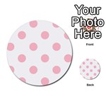 Polka Dots - Pink on White Multi-purpose Cards (Round)