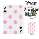 Polka Dots - Pink on White Playing Cards 54 Designs
