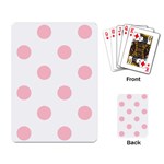Polka Dots - Pink on White Playing Cards Single Design