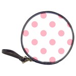 Polka Dots - Cherry Blossom Pink on White Classic 20-CD Wallet