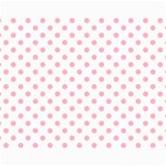 Polka Dots - Cherry Blossom Pink on White Collage 11  x 14 
