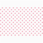 Polka Dots - Cherry Blossom Pink on White Collage 12  x 18 