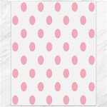 Polka Dots - Cherry Blossom Pink on White Canvas 11  x 14 