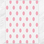 Polka Dots - Cherry Blossom Pink on White Canvas 12  x 16 