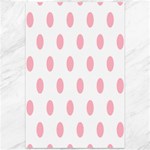 Polka Dots - Cherry Blossom Pink on White Canvas 12  x 18 