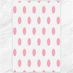 Polka Dots - Cherry Blossom Pink on White Canvas 20  x 30 