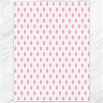 Polka Dots - Cherry Blossom Pink on White Canvas 36  x 48 