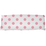 Polka Dots - Cherry Blossom Pink on White Body Pillow Case Dakimakura (Two Sides)