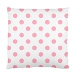 Polka Dots - Cherry Blossom Pink on White Standard Cushion Case (Two Sides)