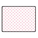 Polka Dots - Cherry Blossom Pink on White Double Sided Fleece Blanket (Small) (Two Sides)