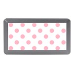 Polka Dots - Cherry Blossom Pink on White Memory Card Reader (Mini)