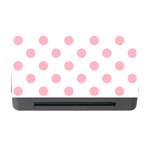 Polka Dots - Cherry Blossom Pink on White Memory Card Reader with CF