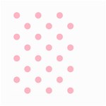 Polka Dots - Cherry Blossom Pink on White Small Garden Flag (Two Sides)
