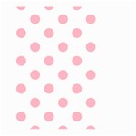 Polka Dots - Cherry Blossom Pink on White Large Garden Flag (Two Sides)