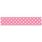 Polka Dots - White on Flamingo Pink Flano Scarf (Small)