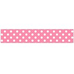 Polka Dots - White on Flamingo Pink Flano Scarf (Large)