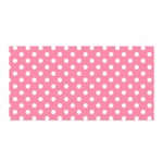 Polka Dots - White on Flamingo Pink Satin Wrap
