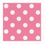 Polka Dots - White on Flamingo Pink Medium Glasses Cloth