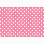 Polka Dots - White on Flamingo Pink Collage 12  x 18 