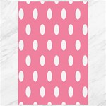 Polka Dots - White on Flamingo Pink Canvas 12  x 18 