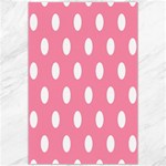Polka Dots - White on Flamingo Pink Canvas 20  x 30 