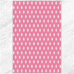 Polka Dots - White on Flamingo Pink Canvas 24  x 36 
