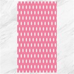 Polka Dots - White on Flamingo Pink Canvas 40  x 72 