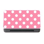 Polka Dots - White on Flamingo Pink Memory Card Reader with CF