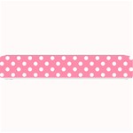 Polka Dots - White on Flamingo Pink Small Bar Mat