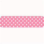 Polka Dots - White on Flamingo Pink Medium Bar Mat