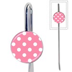 Polka Dots - White on Flamingo Pink Book Mark