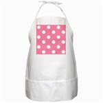 Polka Dots - White on Flamingo Pink BBQ Apron