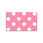 Polka Dots - White on Flamingo Pink Sticker Rectangular (10 pack)