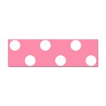 Polka Dots - White on Flamingo Pink Sticker Bumper (10 pack)