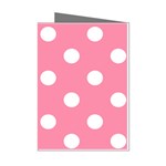 Polka Dots - White on Flamingo Pink Mini Greeting Cards (Pkg of 8)
