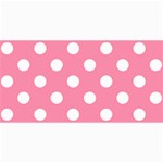 Polka Dots - White on Flamingo Pink 4  x 8  Photo Cards