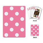 Polka Dots - White on Flamingo Pink Playing Cards Single Design