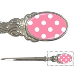 Polka Dots - White on Flamingo Pink Letter Opener