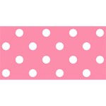 Polka Dots - White on Flamingo Pink YOU ARE INVITED 3D Greeting Card (8x4)