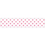 Polka Dots - Flamingo Pink on White Flano Scarf (Small)