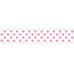 Polka Dots - Flamingo Pink on White Flano Scarf (Large)