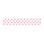 Polka Dots - Flamingo Pink on White Flano Scarf (Mini)