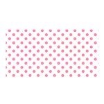 Polka Dots - Flamingo Pink on White Satin Wrap