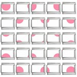 Polka Dots - Flamingo Pink on White 9mm Italian Charm (25 pack)
