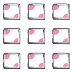 Polka Dots - Flamingo Pink on White Mega Link Italian Charm (9 pack)