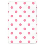 Polka Dots - Flamingo Pink on White Removable Flap Cover (L)