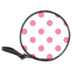 Polka Dots - Flamingo Pink on White Classic 20-CD Wallet