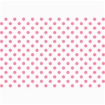 Polka Dots - Flamingo Pink on White Collage 12  x 18 