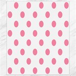 Polka Dots - Flamingo Pink on White Canvas 8  x 10 